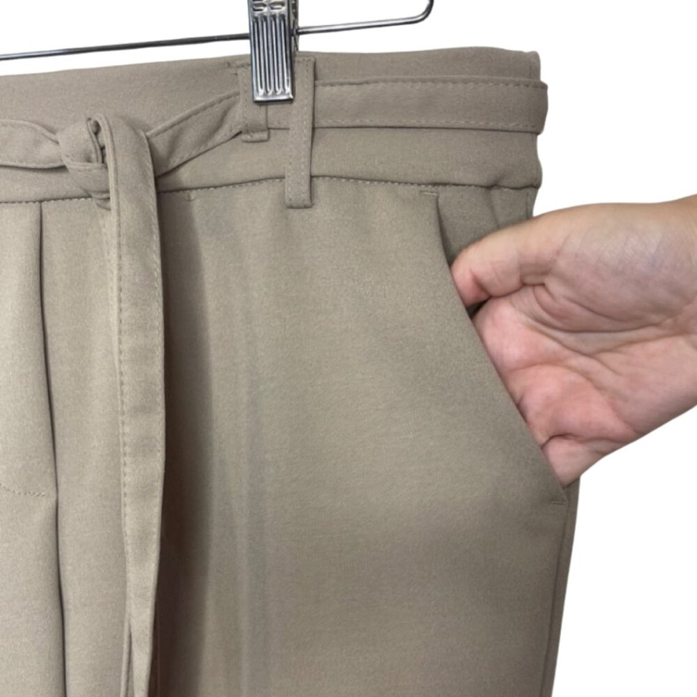 JULES & LEOPOLD | Women's Tan Office Pull On Flat Front Dress Pants | Size M - Picture 5 of 13